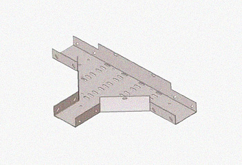 Лоток тройниковый замковый перфорированный ОТЗ 50х50 УХЛ1, оцинкованный лист S1,0
