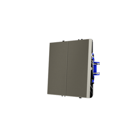 Выключатель встраиваемый Voltum S70 двухклавишный 10А, (шелк)