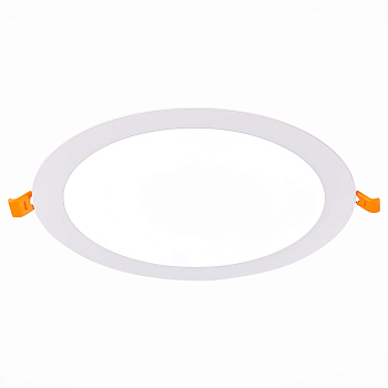 Светильник встраиваемый Белый LED 1*18Вт 3000К 1 296Lm Ra80 110° IP20 D250xH8 90-265В ST209.538.18 ST LUCE