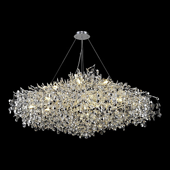 Люстра подвесная Матовый никель/Прозрачный, Черный G9 21*40Вт WE188.21.203 WERTMARK