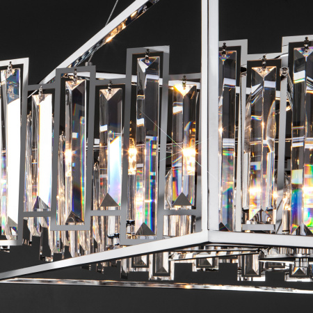 Подвесная люстра с хрусталем 9*E14 60Вт хром IP20 Cella (312/9 хром) Bogate's