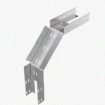 Лоток перфорированный КС 75х50-90 УХЛ1 для поворота трассы вниз на 90, горячее цинкование S1,5