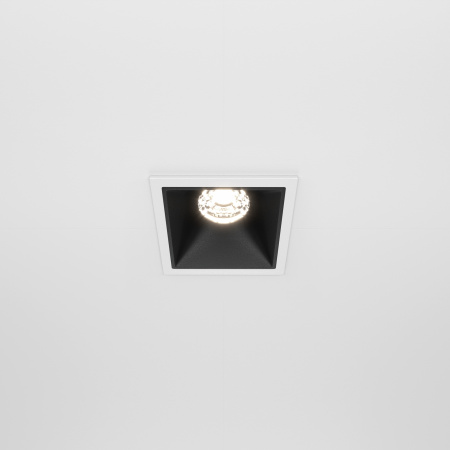 Встраиваемый светильник LED 10Вт Бело-черный IP20 Downlight DL043-01-10W4K-SQ-WB Technical Maytoni