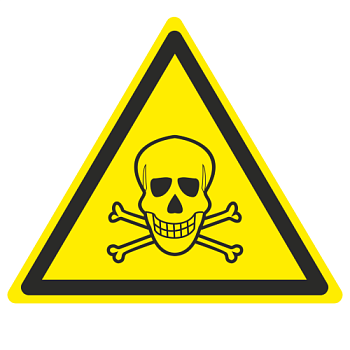 Знак W 03 "Опасно, Ядовитые вещества" 200х200х200 мм, пластик ГОСТ Р 12,4,026-2001 EKF