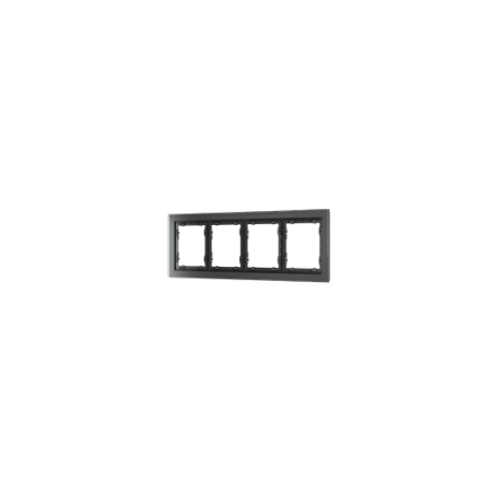 Рамка стеклянная Voltum S70 на 4 поста, (графит, стекло)