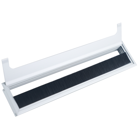 Donel Кабельный громмет (лючок) в стол, 350*80мм, цвет: серебро