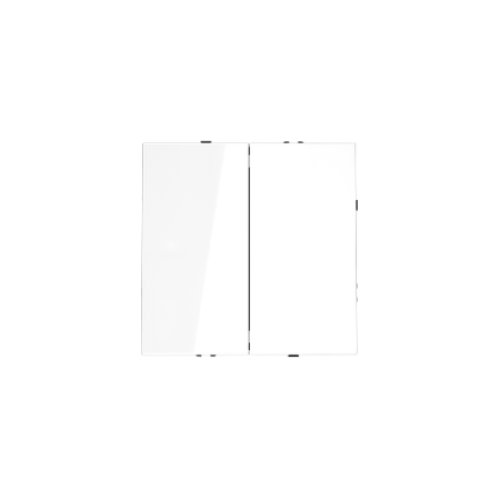 Проходной переключатель встраиваемый Voltum S70 двухклавишный 10А, (белый глянцевый)