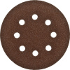 Круг шлифовальный "СТАНДАРТ" из абразивной бумаги на велкро основе, 8 отв., Р80, 125мм, 5шт ЗУБР