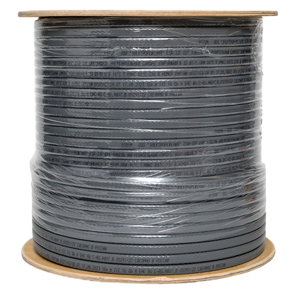 Саморегулирующийся нагревательный кабель ESR-25F (25 Вт/м) 200 м, фторопласт EKF