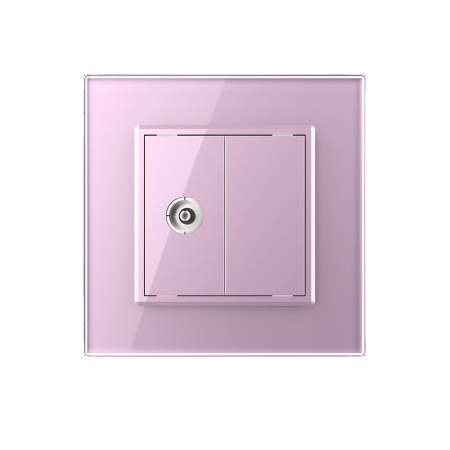 Розетка ТВ Розовая Livolo