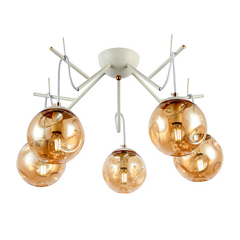 Люстра подвесная Белый/Янтарный E14 5*40Вт SLE110202-05 EVOLUCE