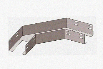 Лоток угловой перфорированный КГ 100х65-135 УТ1,5 оцинкованный лист S=0,8 мм