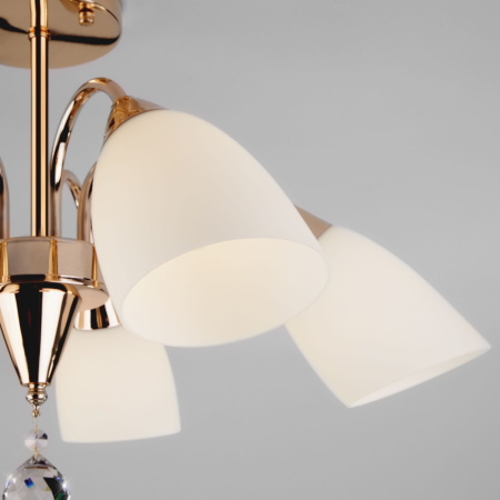 Потолочная люстра с плафонами 5*E27 40Вт золотой IP20 Ellene (30149/5 золото) Eurosvet