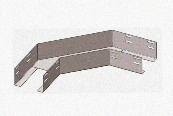 Лоток угловой перфорированный КГ 100х65-135 УТ1,5 оцинкованный лист S=0,8 мм