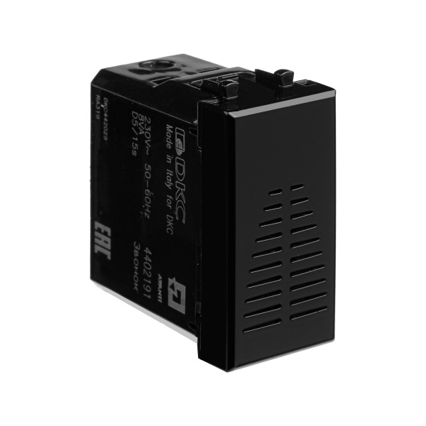 Звонок модульный, "Avanti", "Черный квадрат", 1 модуль DKC