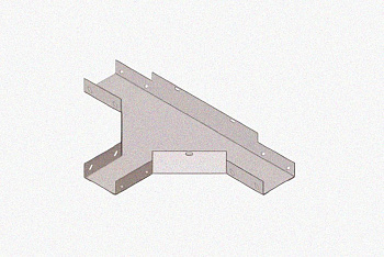 Лоток тройниковый глухой ОТГ 600х100 УТ1,5, оцинкованный лист, S1,5