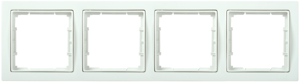 Рамка 4-местная квадратная РУ-4-ББ BOLERO Q1 белый IEK