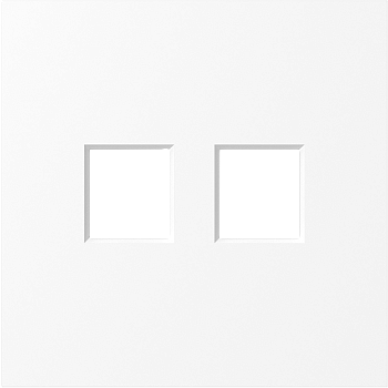 Donel S08 глянцевый белый накладка 2-я для розеток RJ45,TV,SAT, серия DB