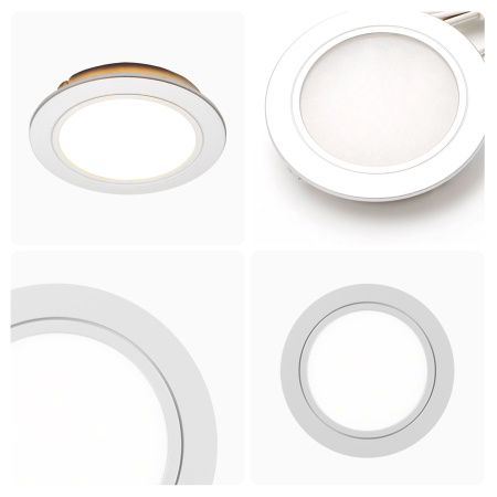 12-03 Комплект светодиодных светильников круглых врезных, 12 В, 2 Вт х 4 шт, smd 3528, ТБ APEYRON