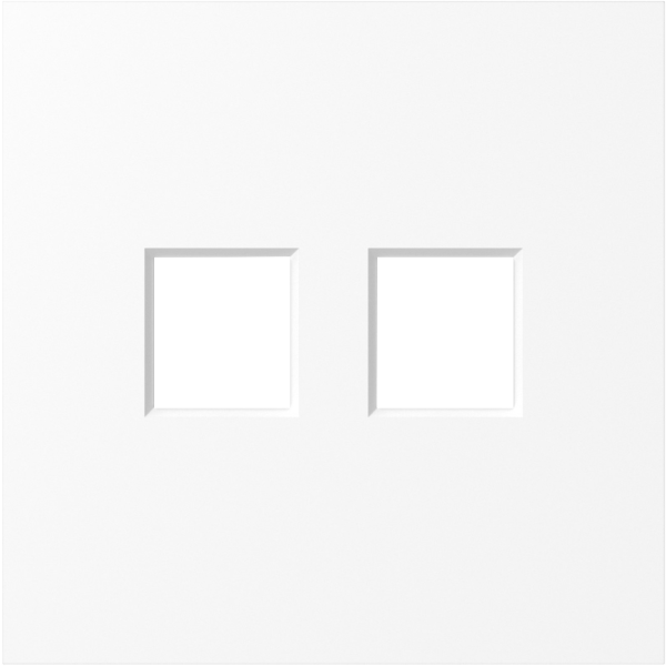 Donel S08 глянцевый белый накладка 2-я для розеток RJ45,TV,SAT, серия DB