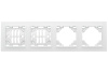 Минск Рамка 4-местная горизонтальная белая EKF