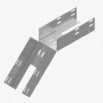 Лоток перфорированный КС 150х100-45 УТ1,5 для поворота трассы вниз на 45, горячее цинкование S1,5