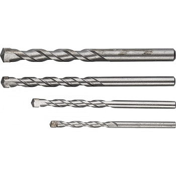 Мастер 4 шт: d 5-6-8-10 мм набор сверл по бетону ЗУБР