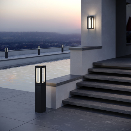 Ландшафтный светодиодный светильник 12Вт 4000К черный IP54 Frame (a051859) Elektrostandard