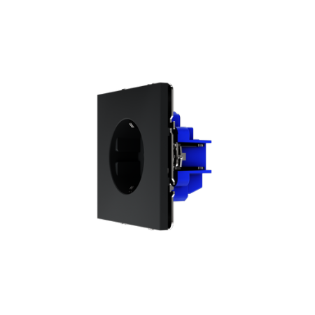 Розетка встраиваемая Voltum S70 с заземлением 16А, (графит)