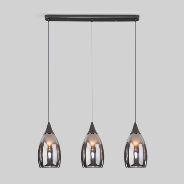 Подвесной светильник со стеклянными плафонами 3*E14 15Вт чёрный жемчуг IP20 Cosmic (50285/3 черный жемчуг) Eurosvet