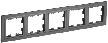 BRITE Рамка 5-местная РУ-5-БрГ графит IEK