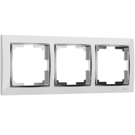 Snabb Рамка горизонт/вертик 3 пост . белый/хром IP20 Werkel