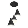 14-44(2016/3 )Светильник декоративный, подвесной, "Ляфамий", металлический, 3хЕ14 40Вт, 220В, черный, шнур прозрачный, 450мм, крепление на APEYRON