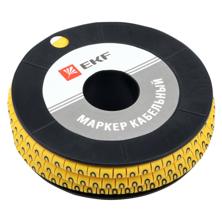 Маркер кабельный 6,0 мм2 "0" (350 шт) (ЕС-3) PROxima EKF