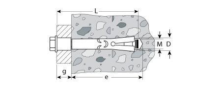 16х110мм, 1шт, болт анкерный с пластиковым кольцом, желтый цинк ЗУБР