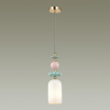 Подвес E14 1*40W CANDY золото/разноцветн./керамика/стекло C ODEON LIGHT