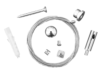 Donel Универсальный комплект креплений и трос для подвесного монтажа, 2 метра. Компл. 1 шт.,Серия:DN8ALE