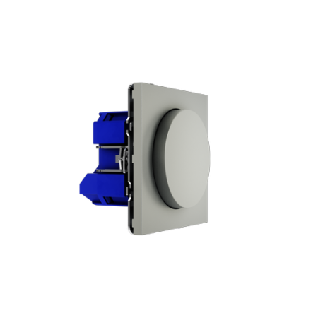 Светорегулятор встраиваемый Voltum S70 поворотно-нажимной 600 Вт, (сталь)