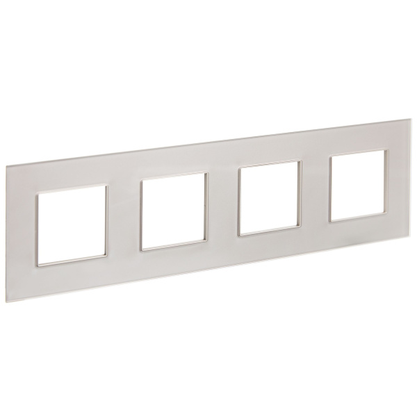 SKANDY Рамка 4-местная SK-F24Sh стекло шампань IEK