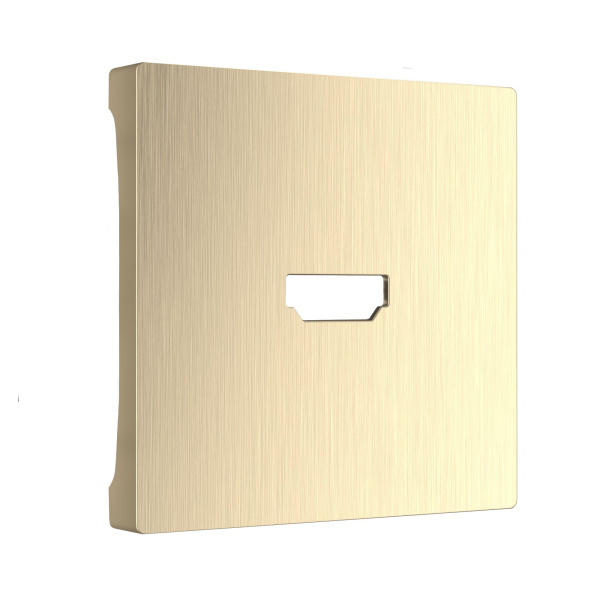 Накладка для розетки HDMI (шампань рифленый) СУ IP20 Werkel