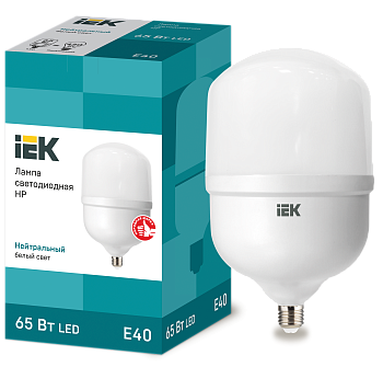 Лампа светодиодная HP 65Вт 230В 4000К E40 IEK