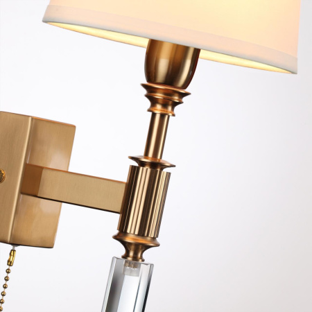 Бра с выкл.E14 1*40W LONDON бронзовый/белый/ткань ODEON LIGHT