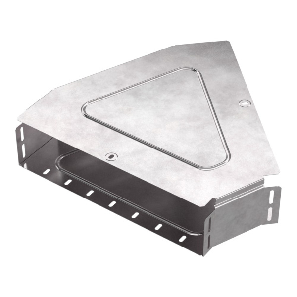 Угол горизонтальный 45 градусов с крышкой Стандарт 400х100 Промрукав