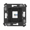 Телефонная розетка RJ-12 без шторки в стену одинарная, "Avanti", "Черный матовый" DKC