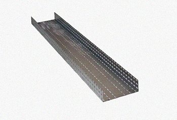 Лоток перфорированный ЛМ 400х65х2000 УХЛ2,5, оцинкованный лист S1,0