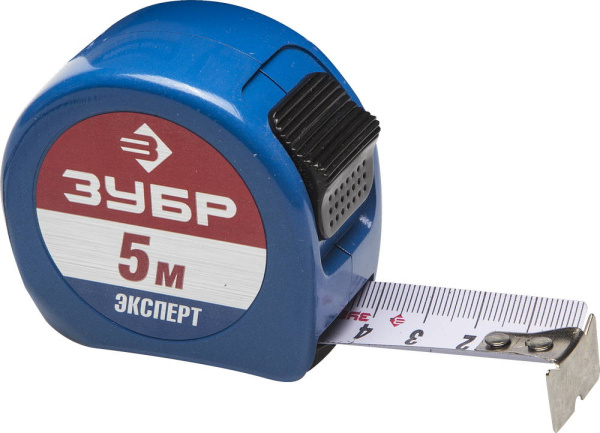 ЭКСПЕРТ Alu+ 5м / 25мм ударопрочная профессиональная рулетка в металлическом корпусе ЗУБР