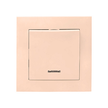 Валенсия Выключатель 1-кл, 10А кремовый с индикатором EKF