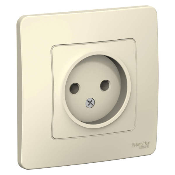 BLANCA Розетка СУ 1 мест. без з/з, без шторок 16А молочный IP20 Schneider Electric