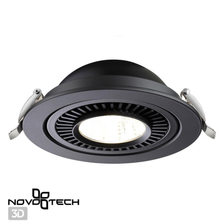 Св-к встр.св/д IP20 LED 18W 1600Лм 4000K 220V GESSO черный NOVOTECH