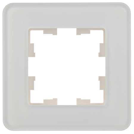 BRITE Рамка 1-мест. РУ-1-2-Бр стекло бел. RE IEK